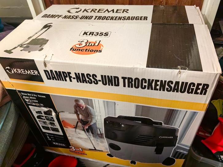 3 in 1 Kremer KR35S Stoomreiniger., Doe-het-zelf en Verbouw, Reinigingsmachines, Nieuw, Overige typen, Ophalen of Verzenden