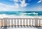 13 Balkon Strand Zee Vlies Fotobehang 350x250cm in 3 maten, Huis en Inrichting, Woonaccessoires | Wanddecoraties, Nieuw, Ophalen of Verzenden