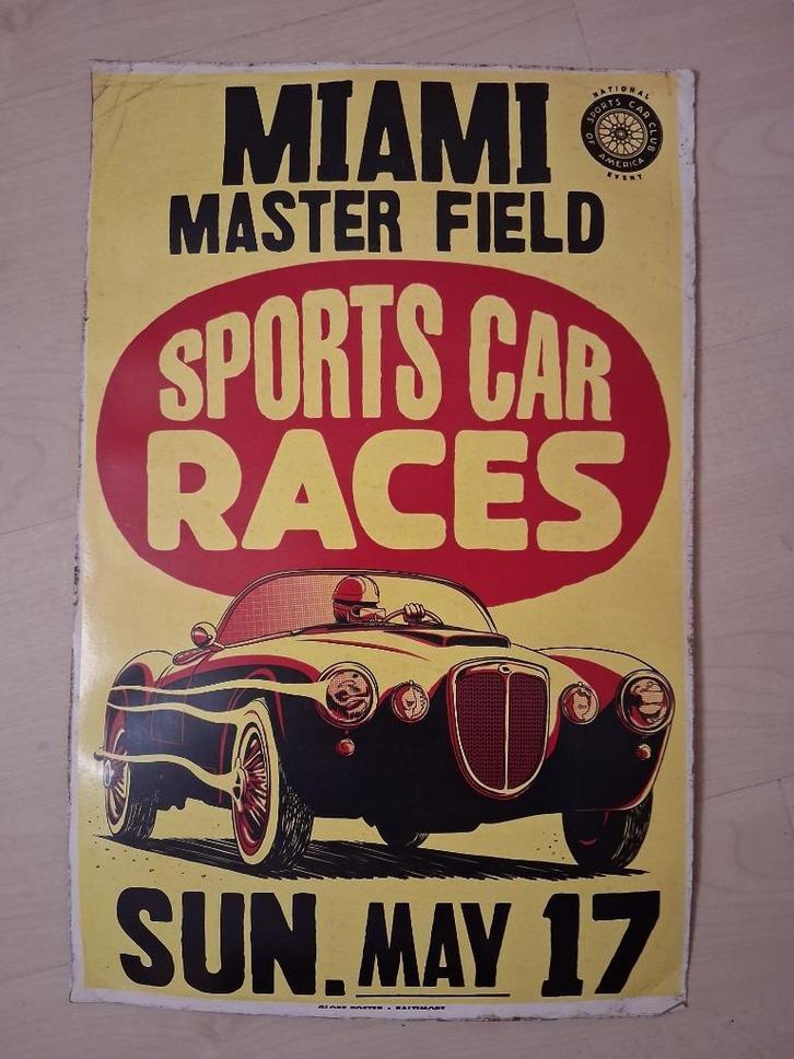 Vintage poster Lancia Aurelia B24S, Boeken, Auto's | Folders en Tijdschriften, Gelezen, Overige merken, Ophalen of Verzenden