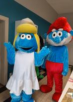 Tekoop mooie  groote smurf  en smurfin, Ophalen, Carnaval, Maat 46/48 (XL) of groter, Zo goed als nieuw