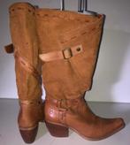 bronx stoere lichtbruine suede/leren cowboy laars mt 40, Kleding | Dames, Schoenen, Hoge laarzen, Bronx, Bruin, Ophalen of Verzenden