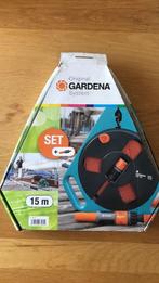 Gardena Classic roll-fix slanghouder - platte slang 15m, Tuin en Terras, Tuinslangen, Ophalen of Verzenden, Nieuw, Tuinslang
