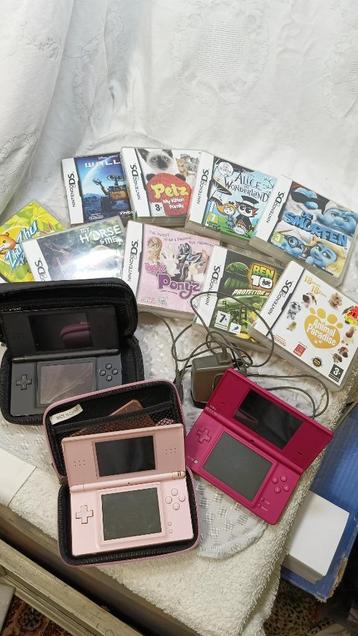 Nintendo DS set – 3 consoles + 9 spellen beschikbaar voor biedingen