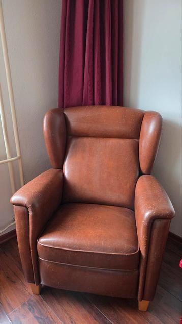 Oor fauteuil, cognacleder beschikbaar voor biedingen
