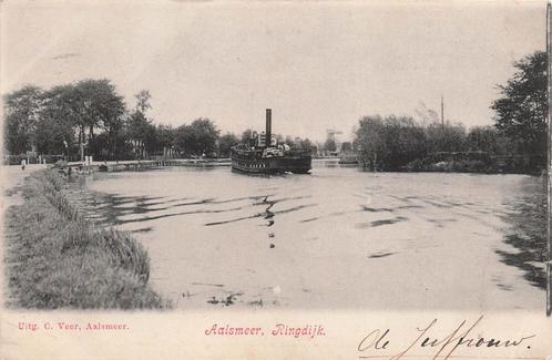RY178 Aalsmeer Ringdijk boot 1911, Verzamelen, Ansichtkaarten | Nederland, Gelopen, Noord-Holland, Voor 1920, Verzenden
