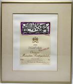 443 - Château Mouton Rothschild Litho, Keith Haring 1986, Antiek en Kunst, Ophalen of Verzenden