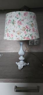 Vintage Lamp met Bloemenkap, Gebruikt, Vintage, Ophalen of Verzenden, Metaal