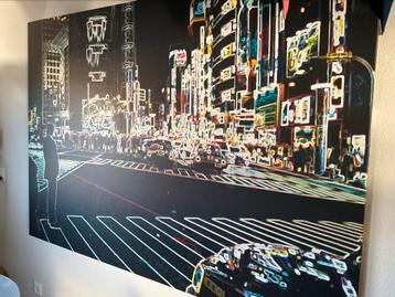 Ikea Premiar Shibuya crossing Tokyo Tokio neon lights canvas beschikbaar voor biedingen