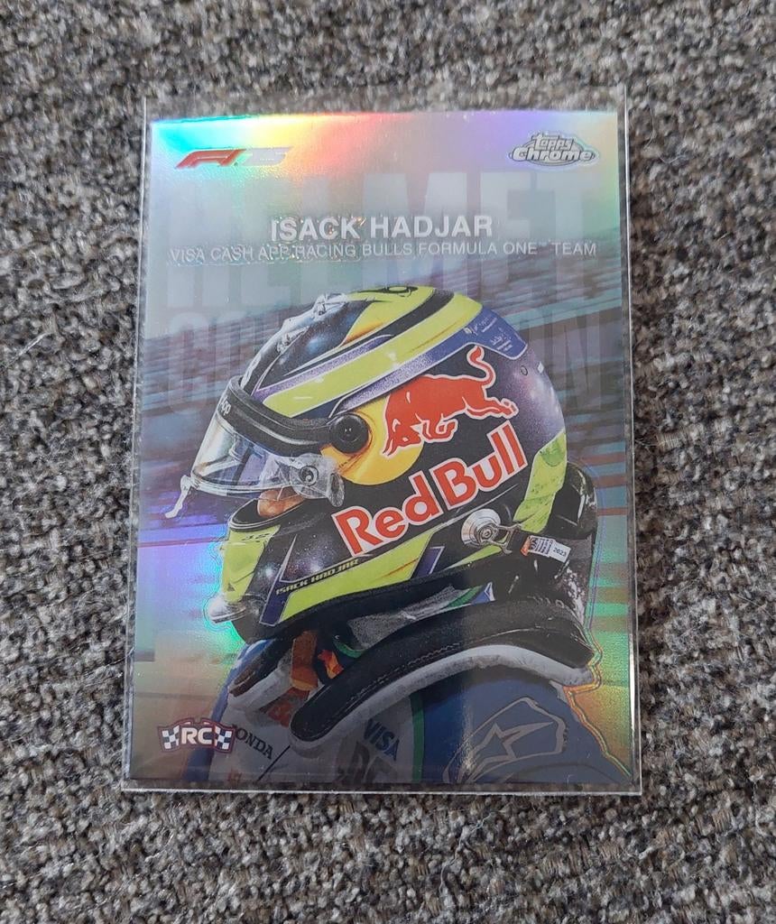 Topps Chrome F1 2025 Isack Hadjar Helmet, Ophalen of Verzenden, Zo goed als nieuw, Losse kaart
