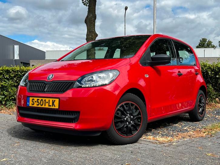 Skoda Citigo 1.0 75pk Greentech 2016 Rood Stoelvw Airco, Auto's, Skoda, Bedrijf, Citigo, Benzine, Hatchback, Handgeschakeld, Geïmporteerd