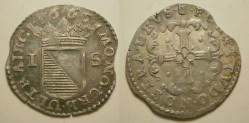 Utrecht Stad Stuiver zilver 1665  - Prachtig, Postzegels en Munten, Munten | Nederland, Losse munt, 5 cent, Vóór koninkrijk, Zilver
