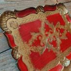 Lucky Vintage Florentijns dienblad brocante rood & goud, Italy, Gebruikt, Lucky Vintage, Brocante