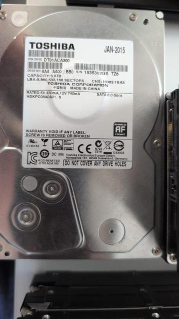 Toshiba 3TB HDD beschikbaar voor biedingen