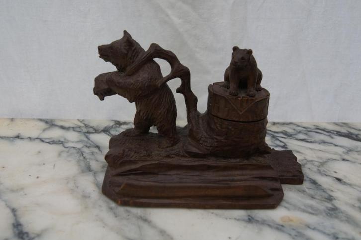 Beren inktstel ( Schwartswald, Antiek en Kunst, Kunst | Beelden en Houtsnijwerken, Ophalen of Verzenden