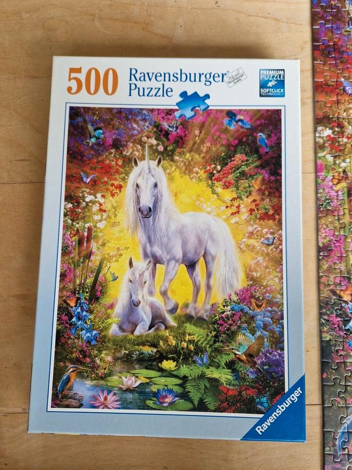 Erg mooie puzzel paard eenhoorn unicorn 500st, Hobby en Vrije tijd, Denksport en Puzzels, Zo goed als nieuw, Legpuzzel, 500 t/m 1500 stukjes