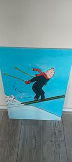 Kuifje groot schilderij ophalen lengte 70 breed 50, Ophalen of Verzenden