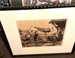 Dirk Homberg 1885 - 1952 Unieke mooie Ets ! Pasar Indonesie, Antiek en Kunst, Verzenden