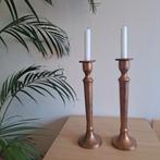 Metaal kaarsenhuders van bronze kleur, Huis en Inrichting, Woonaccessoires | Wanddecoraties, Ophalen of Verzenden, Gebruikt