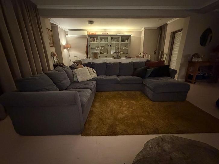 Ikea Ektorp hoekbank met chaise longue, Huis en Inrichting, Banken | Bankstellen, Gebruikt, Hoekbank, Vierpersoons of meer, 250 tot 300 cm