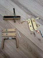 Deur klinken goud/brons 3 stuks, Ophalen of Verzenden, Gebruikt, Koper of Messing, Klink of Kruk