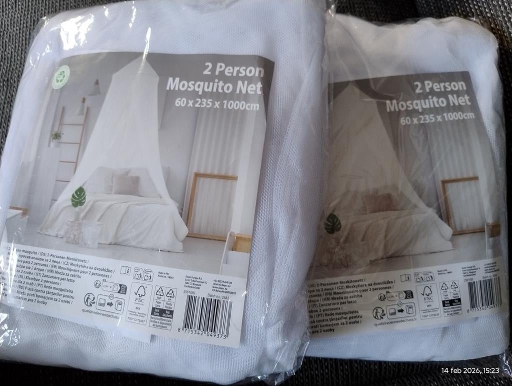 Muskietennet 2-persoons - Nieuw in verpakking, Wit, Ophalen of Verzenden, Deken of Dekbed, Nieuw