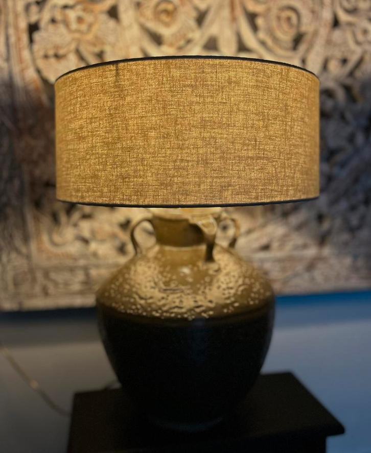 Unieke oude chinese kruik lamp zonder kap oosters imperfect, Huis en Inrichting, Lampen | Tafellampen, Ophalen