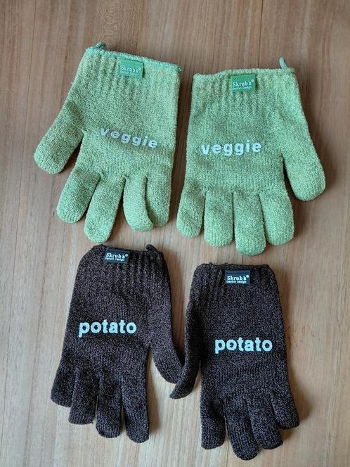 Skrub a groenten handschoenen, Huis en Inrichting, Keuken | Keukenbenodigdheden, Zo goed als nieuw, Ophalen of Verzenden
