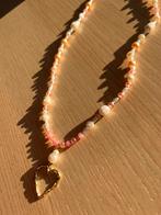 Harten kralenketting, Verstelbaar, Verzenden, Nieuw, Roze