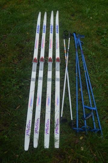 Langlauf ski's, stokken, schoenen en hoes/draagtas beschikbaar voor biedingen