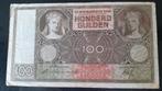 100 gulden biljet luidspelende vrouw GT 014354, Ophalen of Verzenden, 100 gulden, Los biljet