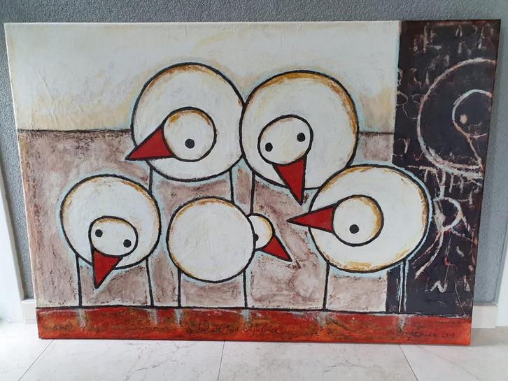 Kunstwerk Hans Innemée: In believe and confidence, Antiek en Kunst, Kunst | Schilderijen | Modern, Ophalen