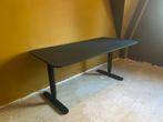 Elektrisch sta zit bureau 160x80 donkerblauw, Huis en Inrichting, Bureaus, Ophalen, Elektrisch, Gebruikt, Bureau
