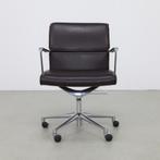 Office Chair in Leather and Aluminium by ICF Italy, 1990s, Ophalen