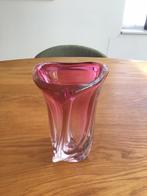Kristallen vaas Val Saint Lambert, Huis en Inrichting, Ophalen of Verzenden, Overige kleuren, Glas, Minder dan 50 cm
