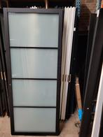 93x231,5cm binnendeur opdek L staallook mat glas SK41, Nieuw, 215 cm of meer, 80 tot 100 cm, Ophalen of Verzenden