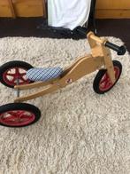 leuk als nieuw houten loop fietsje met 3 luchtbandjes zacht, Kinderen en Baby's, Speelgoed | Buiten | Voertuigen en Loopfietsen