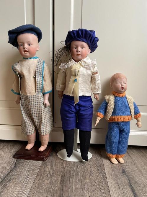 3x Antieke-oude pop Heubach, Verzamelen, Poppen, Pop, Verzenden