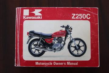 Kawasaki Z250C 1980 motorcycle owner's manual Z250-C2 beschikbaar voor biedingen