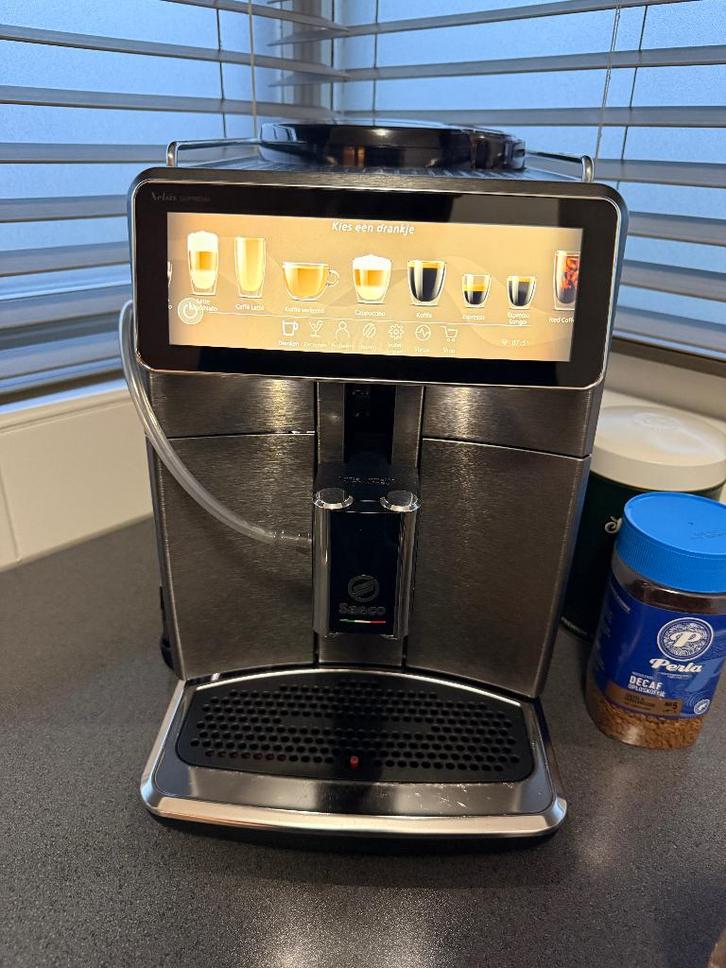 Saeco Xelsis Suprema SM 8889/00 zo goed als nieuw, Witgoed en Apparatuur, Koffiezetapparaten, Zo goed als nieuw, Koffiebonen, Koffiemachine