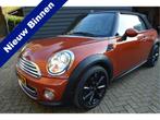 MINI Cabrio 1.6 Cooper Pepper PDC Cruise Control Xenon, Auto's, Mini, Gebruikt, Zwart, 4 stoelen, Leder en Stof