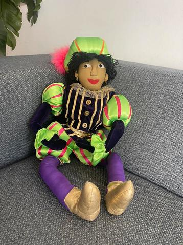Grote Zwarte Piet decoratieve pop - Decoratie 80cm beschikbaar voor biedingen