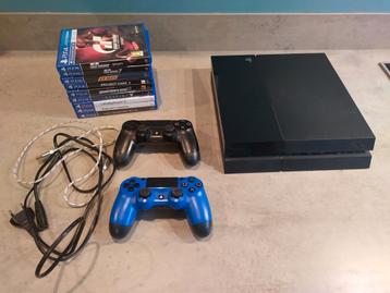 Playstation 4 met 9 games en 2 controllers beschikbaar voor biedingen