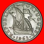 Ⰿ25 SILVER BEZANTS 1963-1986: PORTUGAL 2.50 ESCUDOS 1963 UNC, Ophalen of Verzenden, Overige landen, Losse munt