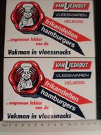 2x sticker van Lieshout vleeswaren helmond frikandellen, Verzamelen, Ophalen of Verzenden, Zo goed als nieuw, Bedrijf of Vereniging