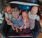 4 Babypoppen  met kleding, Ophalen of Verzenden, Gebruikt, Babypop