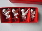 doosje met 4 witte porseleinen engeltjes  kersthangers, Ophalen of Verzenden, Zo goed als nieuw