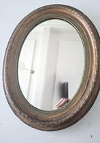 antieke ovale verweerde spiegel gips brocante shabby chique, Ophalen of Verzenden, Ovaal, Minder dan 50 cm, Minder dan 100 cm