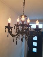 Zwarte Barok Kroonluchter 6-arms, Ophalen, Gebruikt, Metaal, Barok