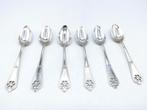 Zilveren theelepels, 6-delig, M.J.C.A. Hols, Den Haag, 1920