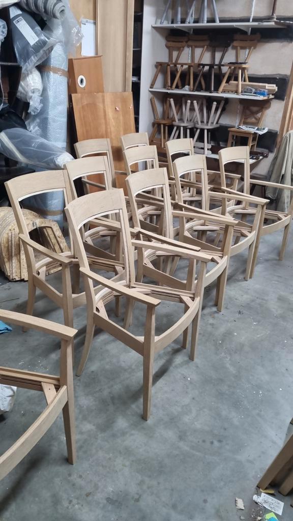 12 Eetkamerstoelen met Armleuning - Nieuw, Huis en Inrichting, Stoelen, Nieuw, Vijf, Zes of meer stoelen, Hout, Overige kleuren